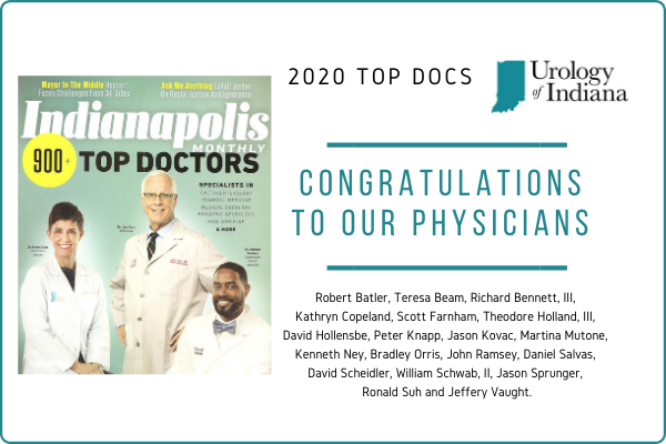 19 Physicians At Urology of Indiana Named As Top Doctors 2020