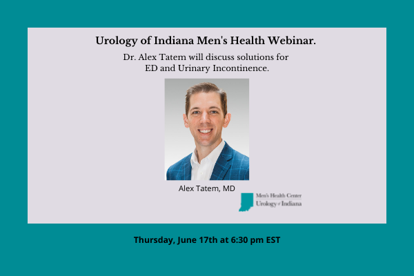 Register For FREE June 17th Men’s Health Webinar Featuring Dr. Alex Tatem