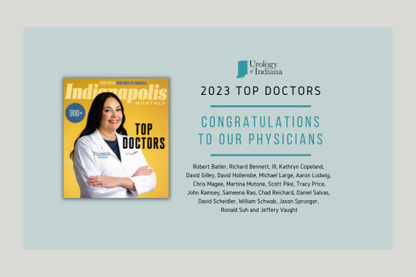 Congratulations Urology of Indiana 2023 Top Doctors!
