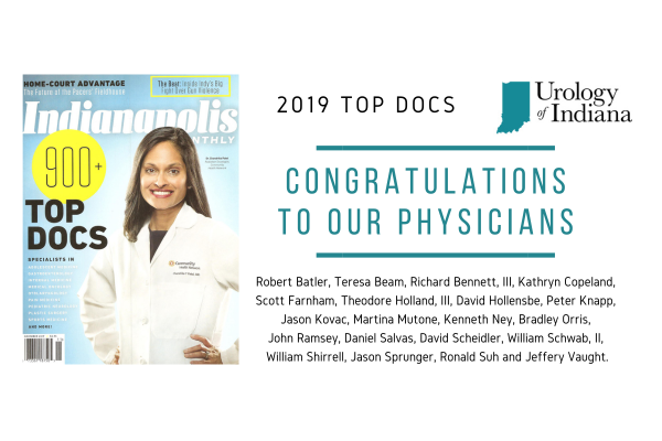 20 Physicians At Urology of Indiana Named As Top Doctors 2019